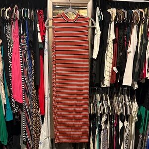 Lulu's Red and White Striped Dress